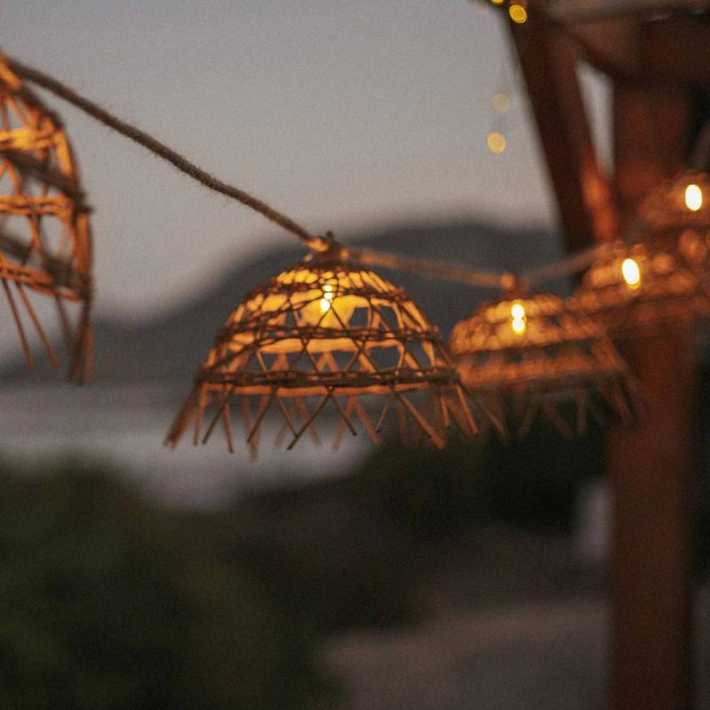 Guirlande Guinguette avec abat-jour Osier